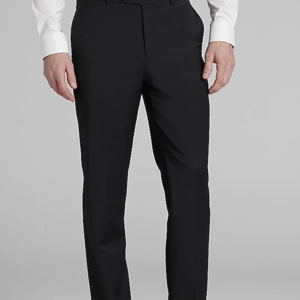 Joseph Abboud Wool Black Men's Dress Trousers